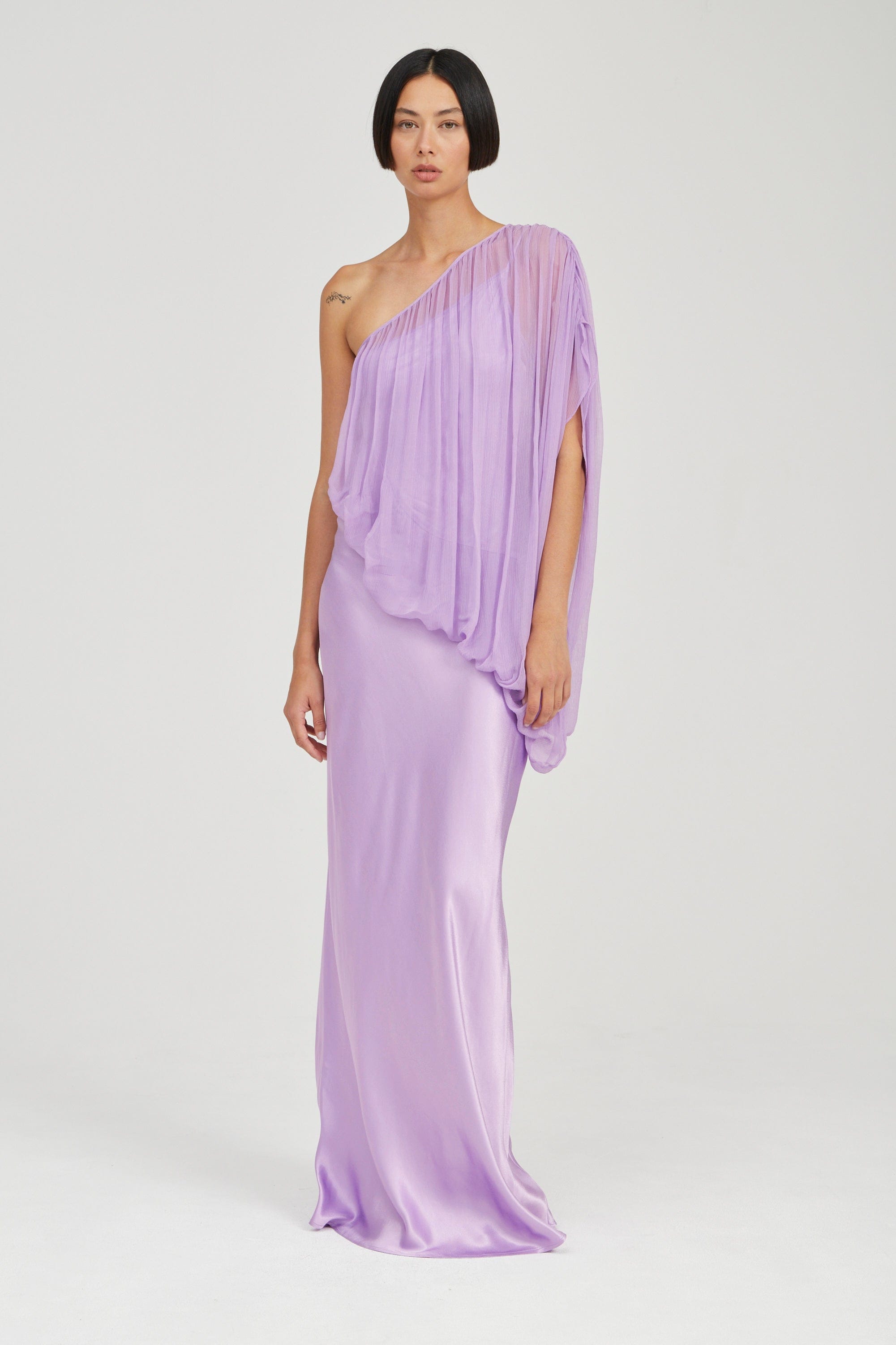 SOLSTICE ONE SHOULDER FLOOR LENGTH | LAVENDER