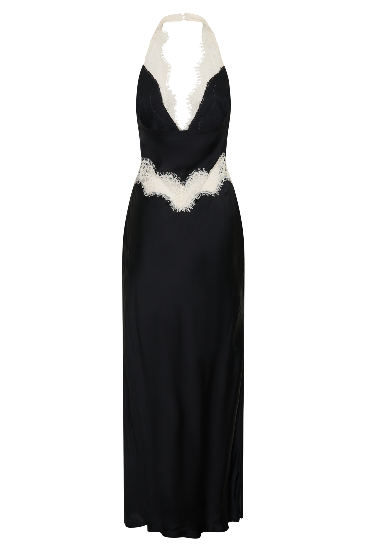 Louise Satin And Lace Maxi Dress