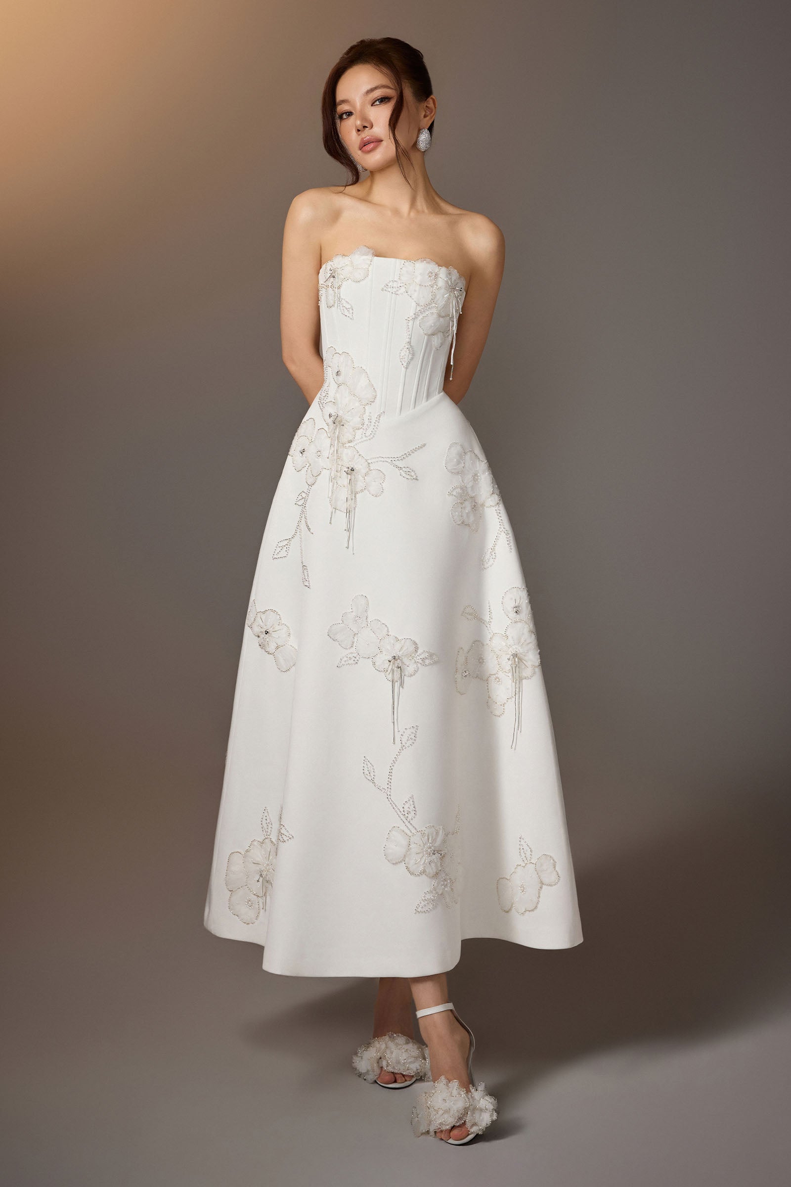 Thesa Straight Across Midi Dress