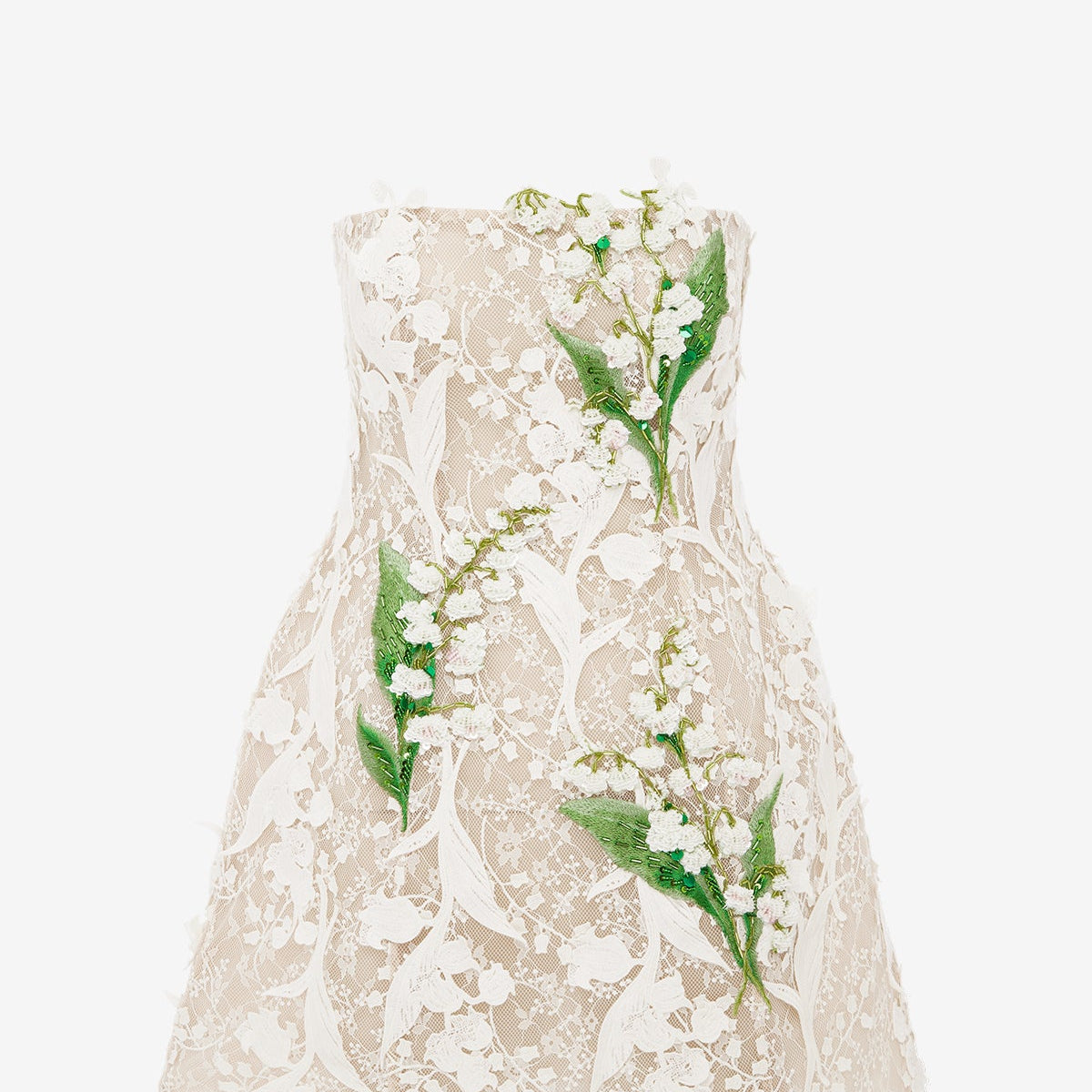 Roselle Embellished Lace Bustier Mini Dress