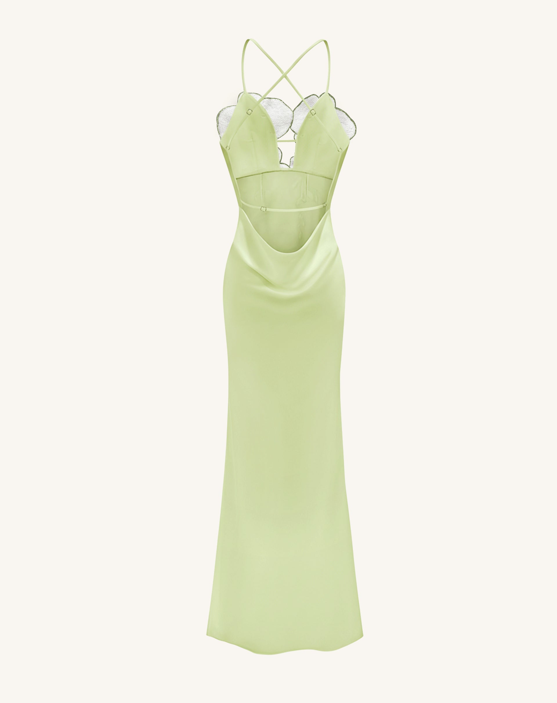 Orchid Embroidered Dress - Light Green