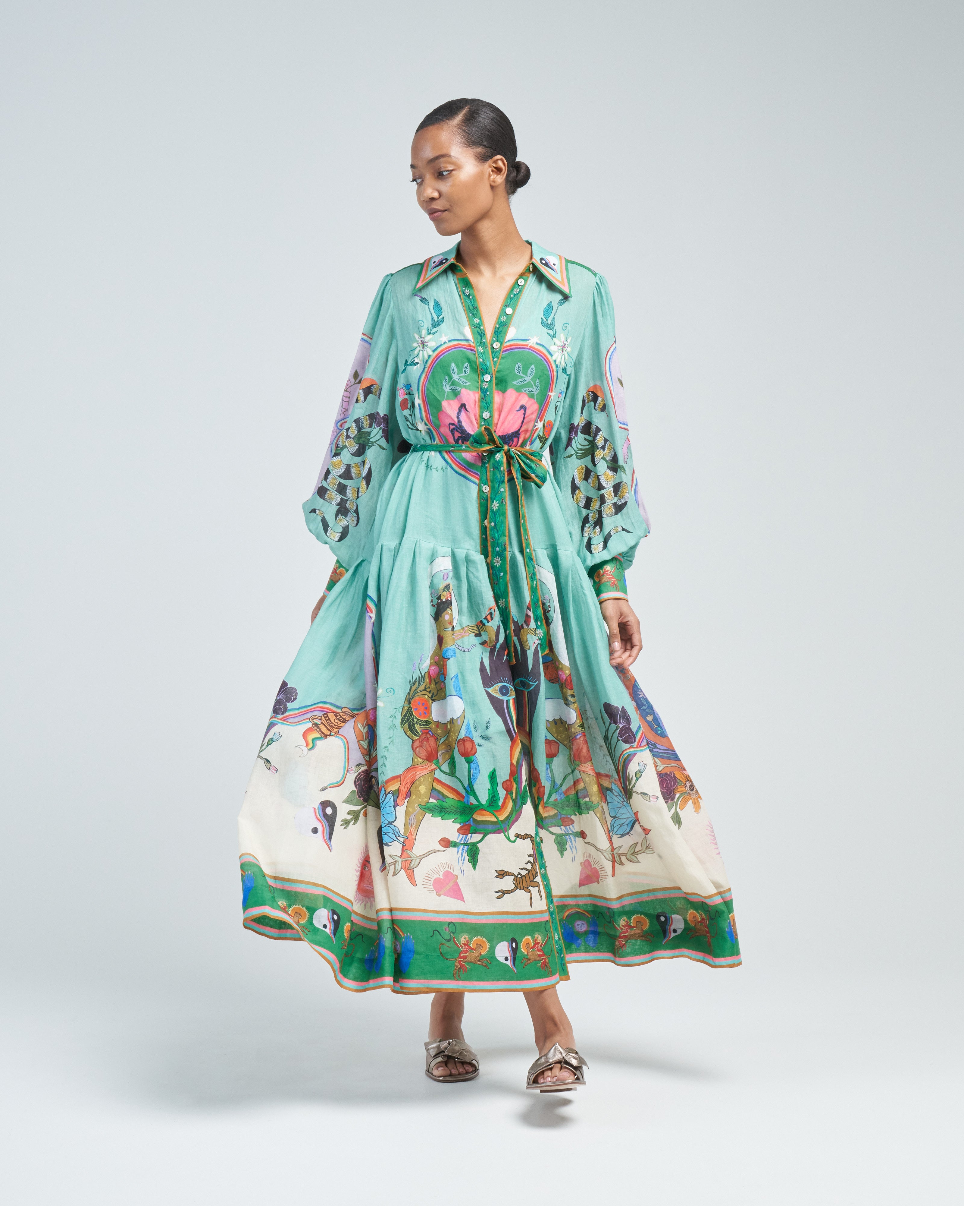 evergreen shirtdress