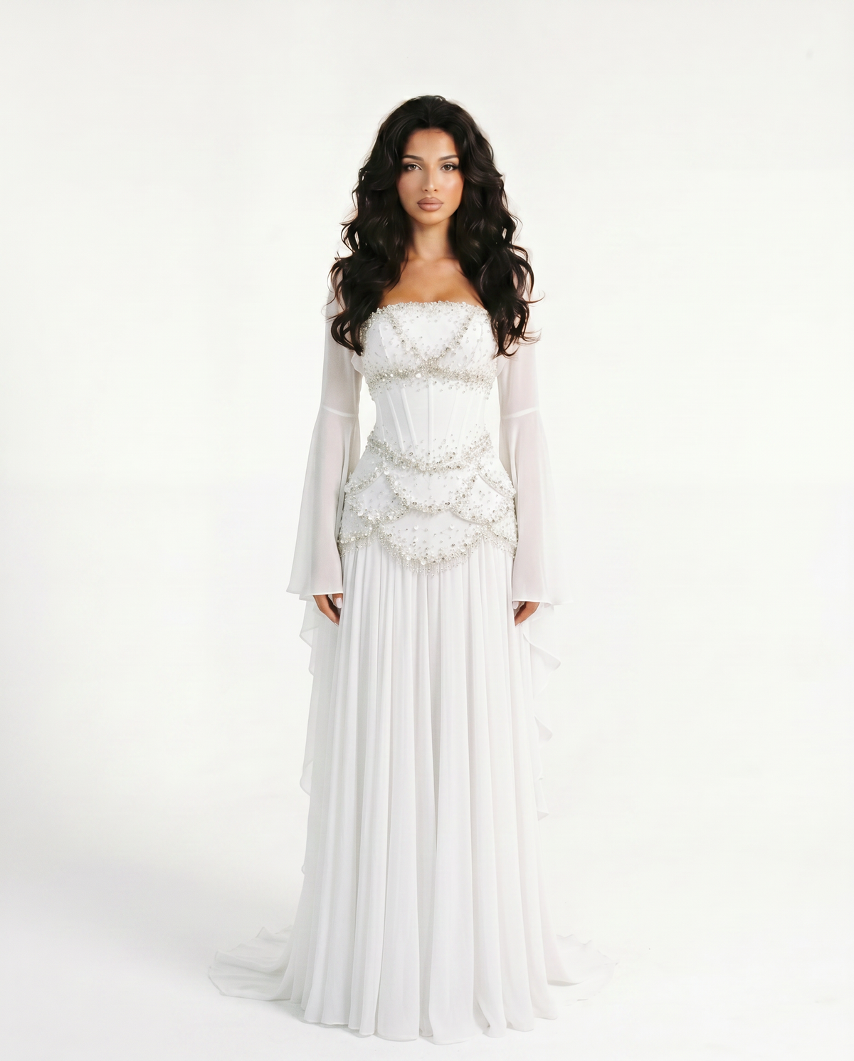 The Azura Gown White