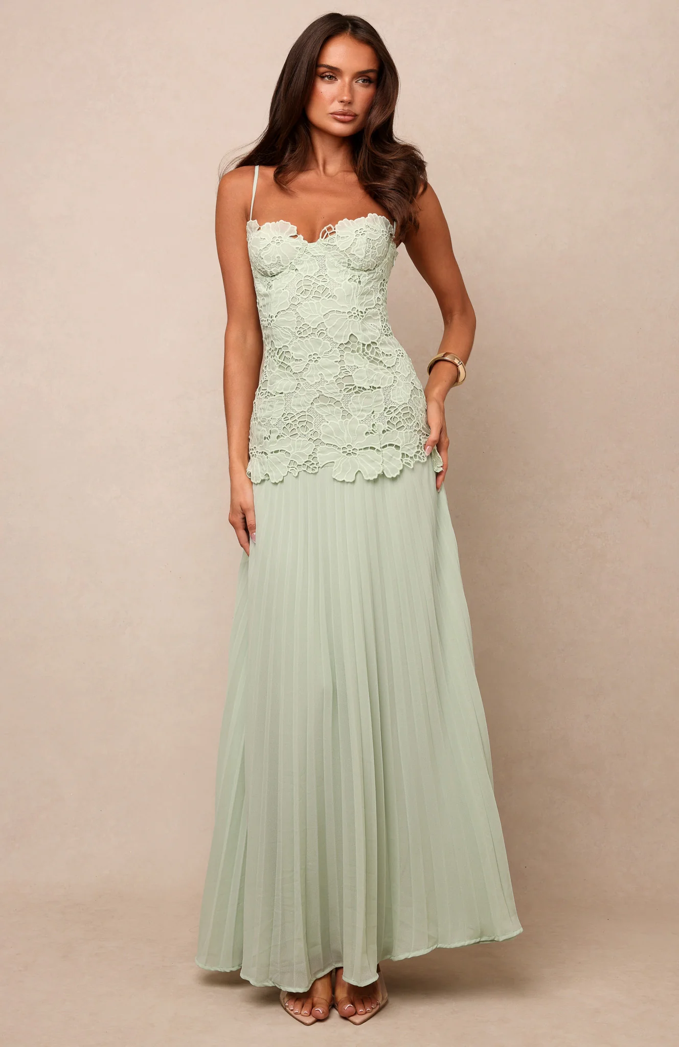 Borrowed Heart Maxi Dress Mint