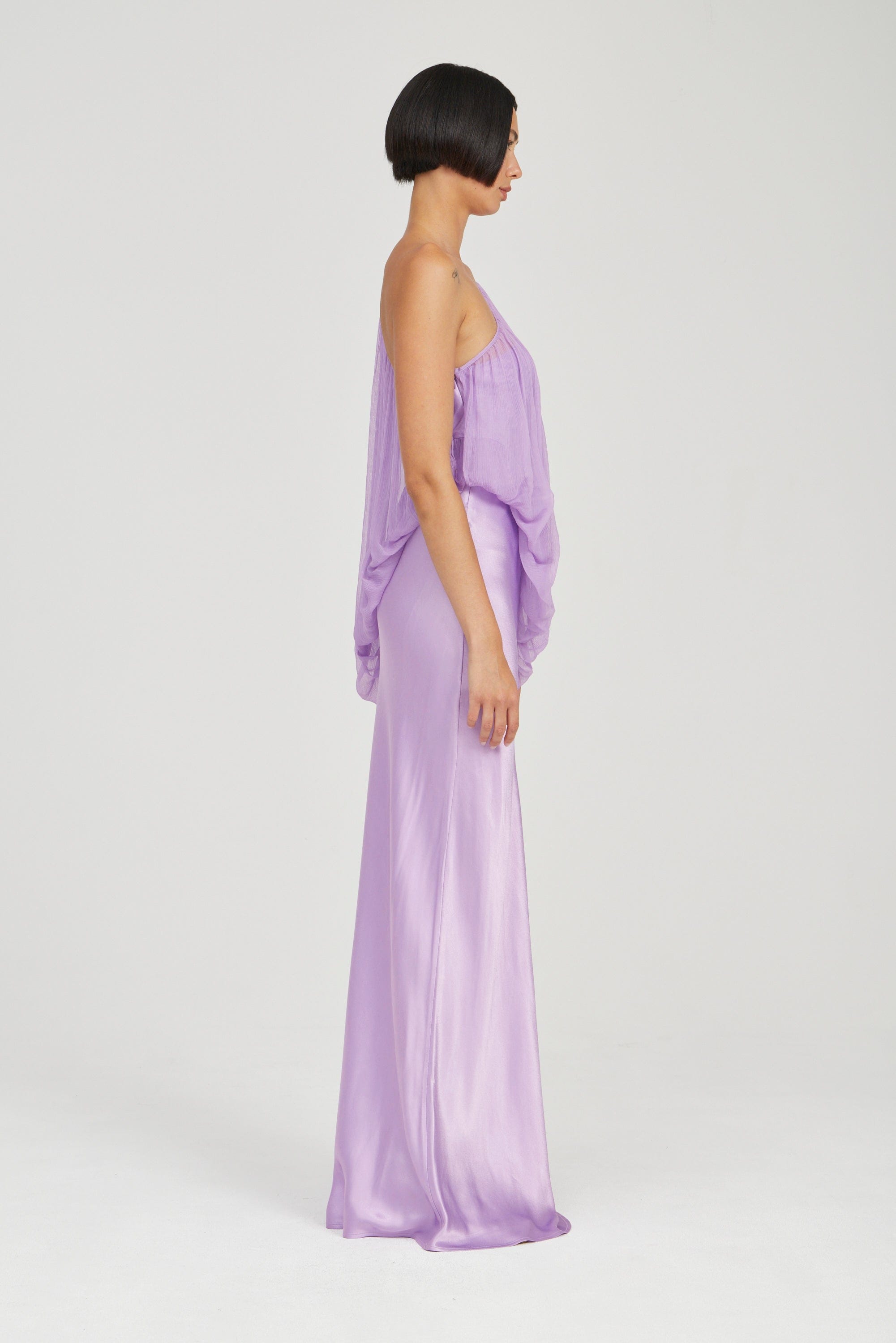SOLSTICE ONE SHOULDER FLOOR LENGTH | LAVENDER