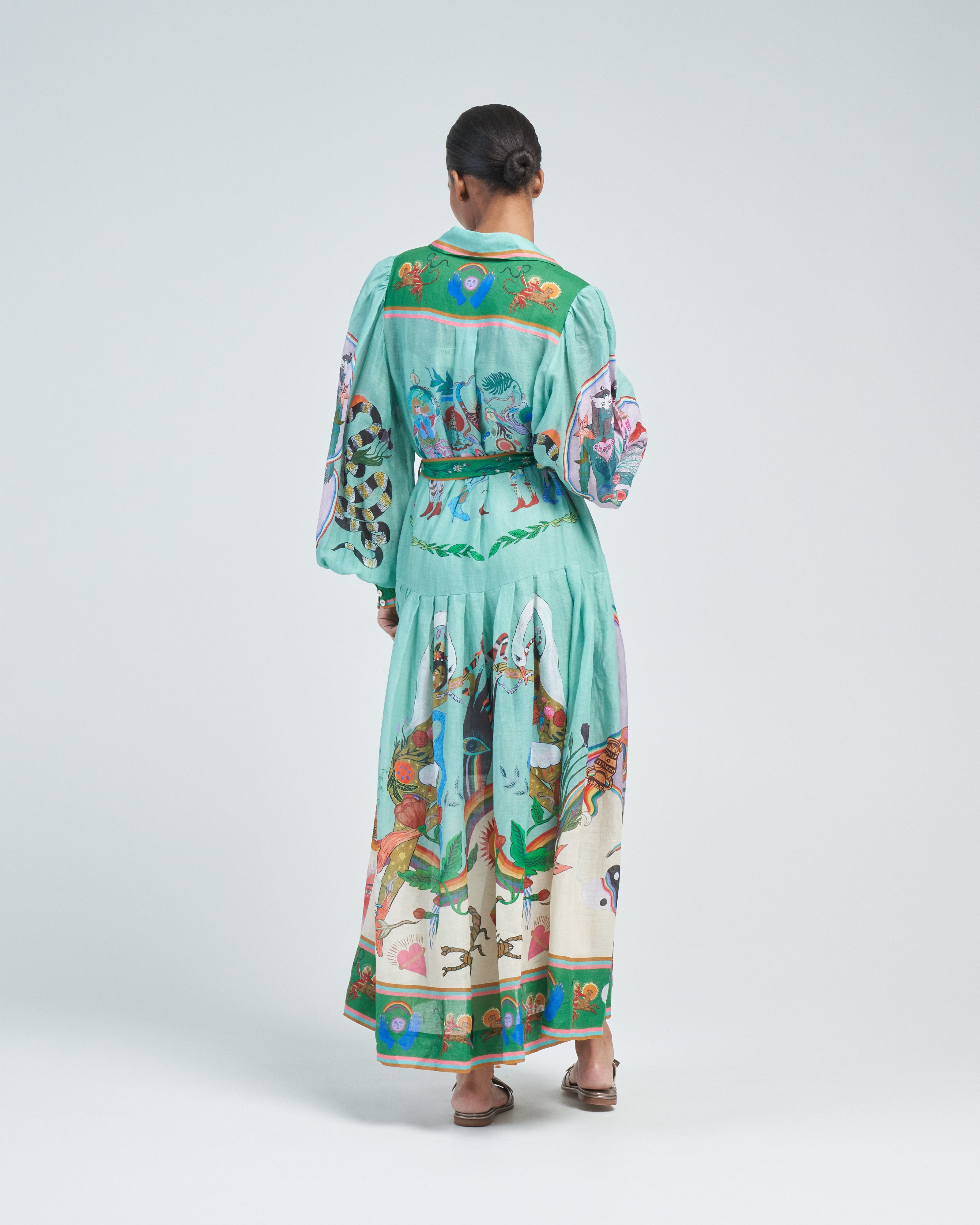 evergreen shirtdress