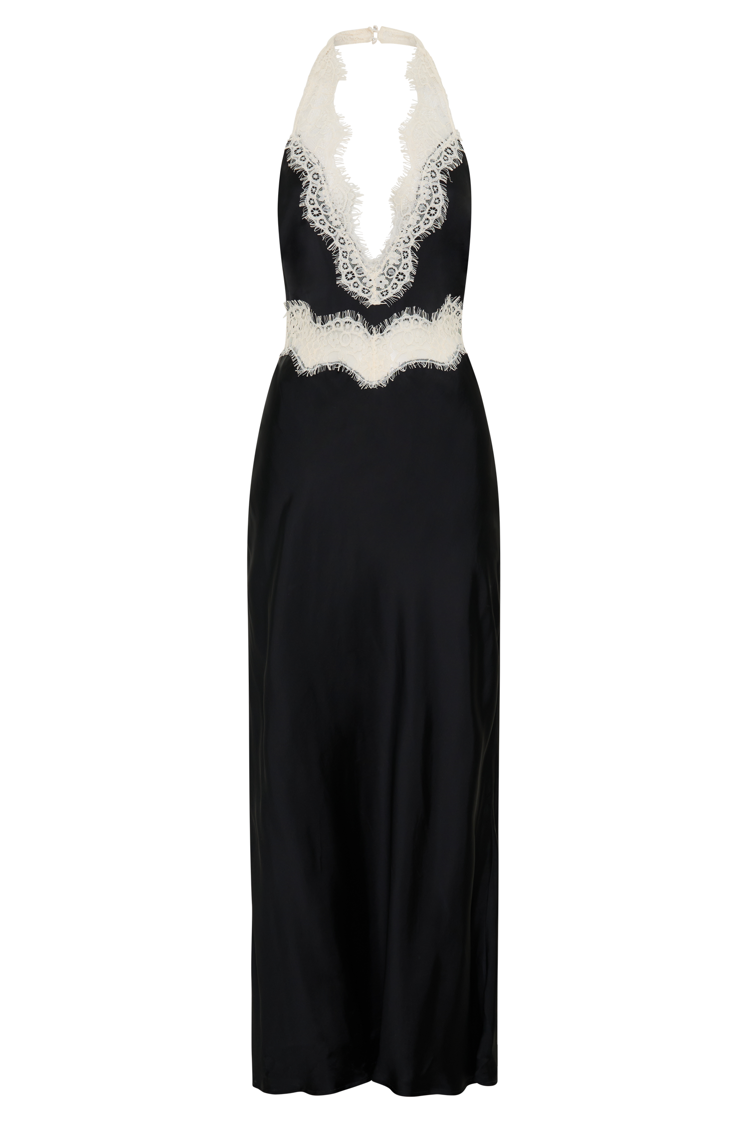 Louise Satin And Lace Maxi Dress