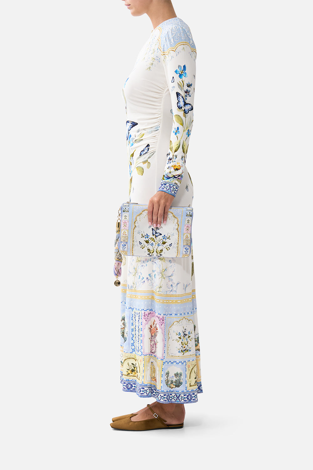 COLD SHOULDER LONG DRESS BOTANICAL BALLADS