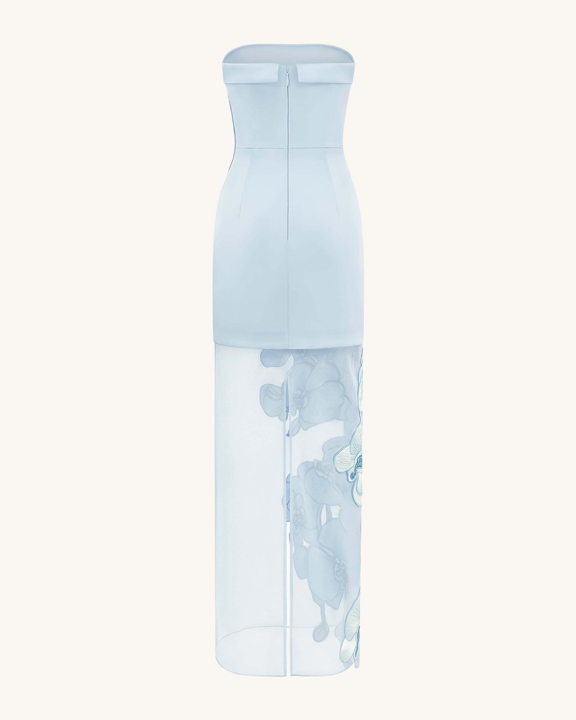 Orchid Embroidered Dress -Light Blue