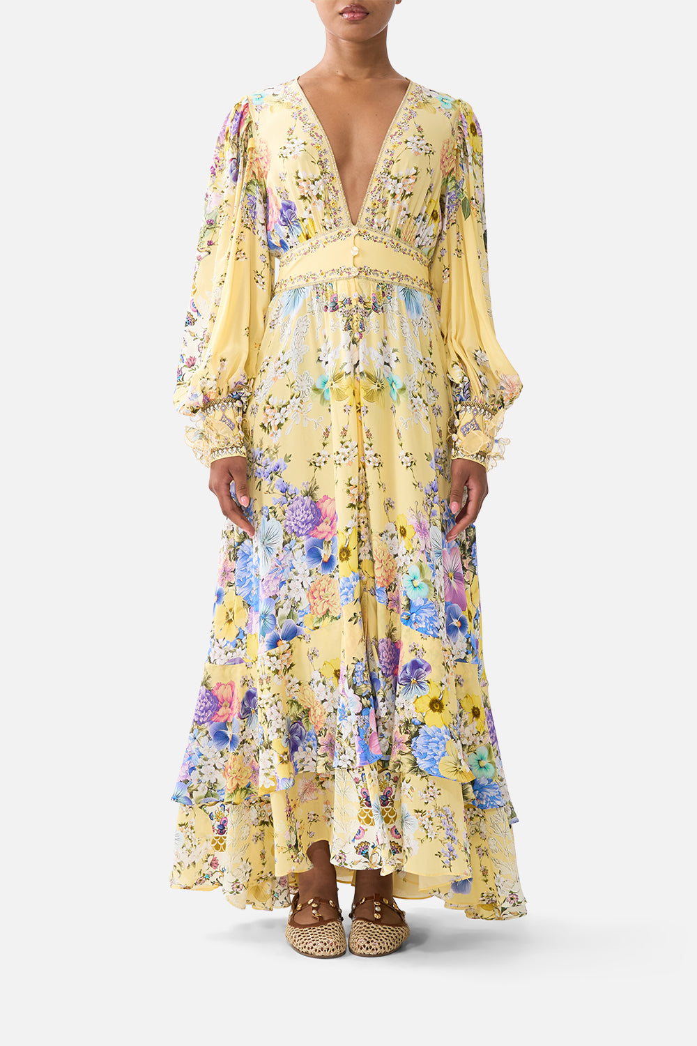 LONG BUTTON FRONT DRESS DARLING BUDS