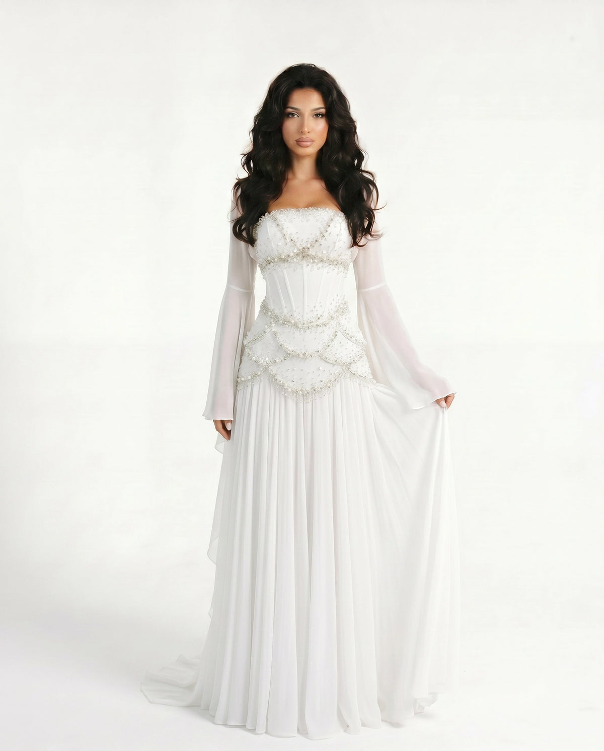 The Azura Gown White