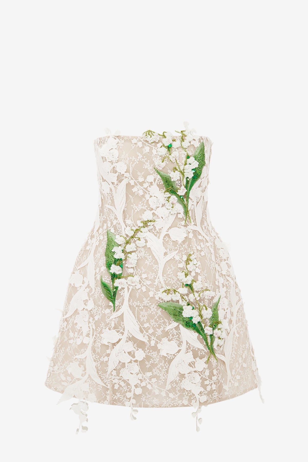 Roselle Embellished Lace Bustier Mini Dress