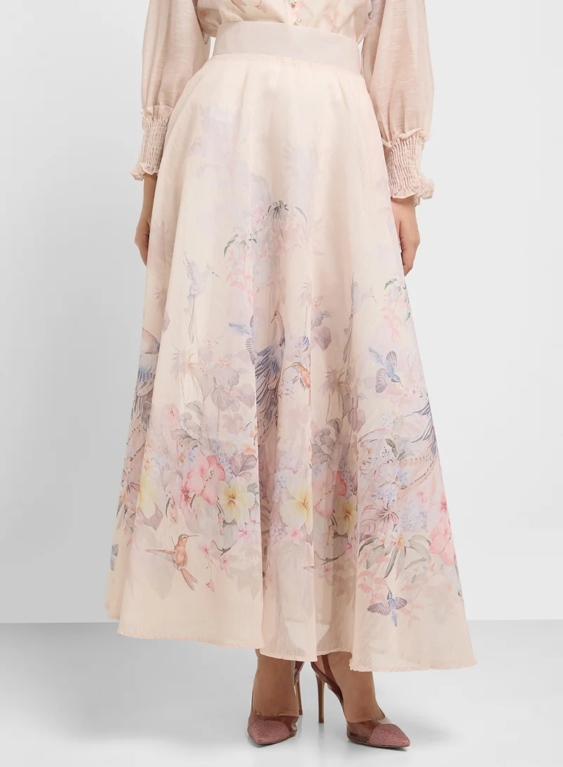 Khizana Floral Print Top & Skirt Set for Women | Best Price KSA