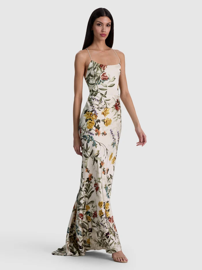 FIT AND FLARE MAXI DRESS