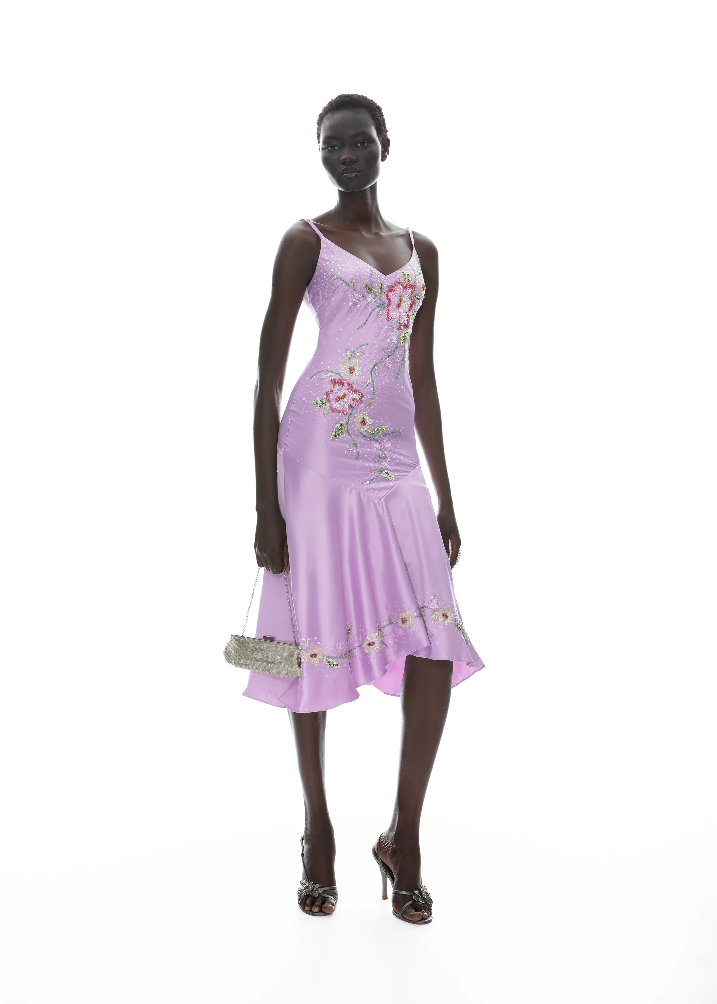 Hand-Beaded Evening Gown