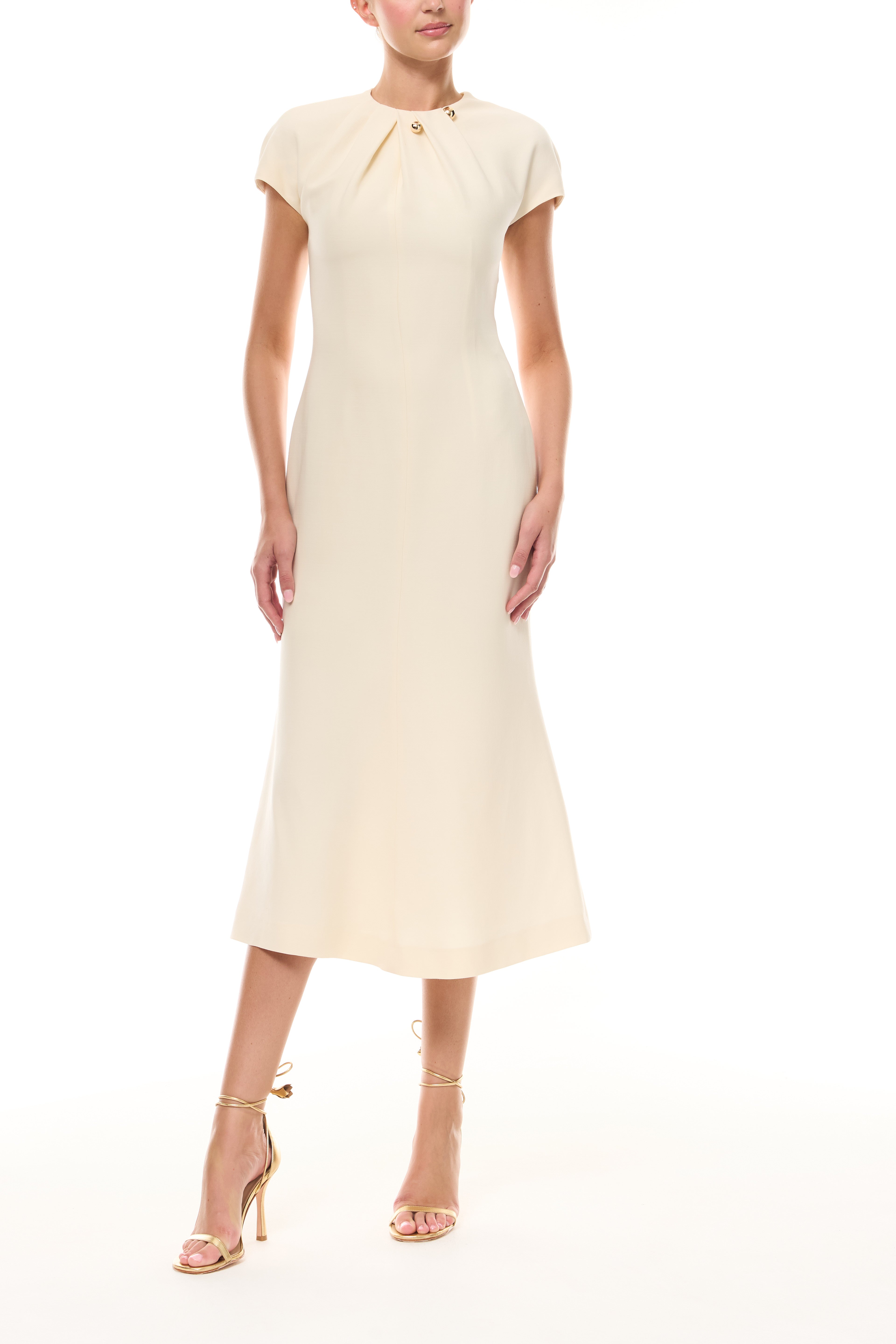Ivory Gold Ball Dress