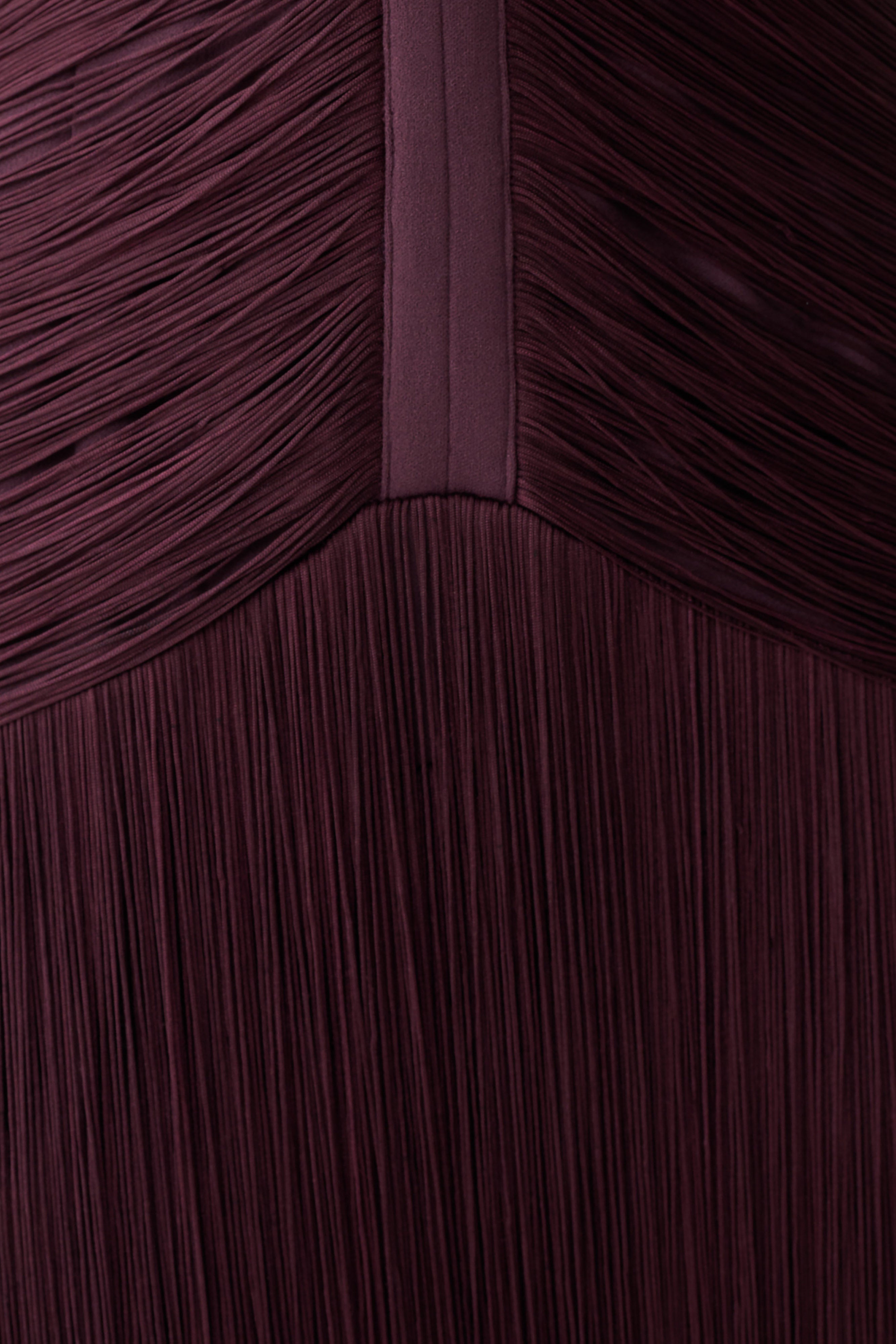Plum Halter Fringe Maxi Dress