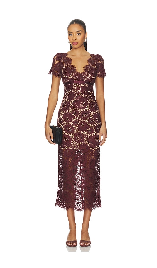 Floral Lace Midi Dress