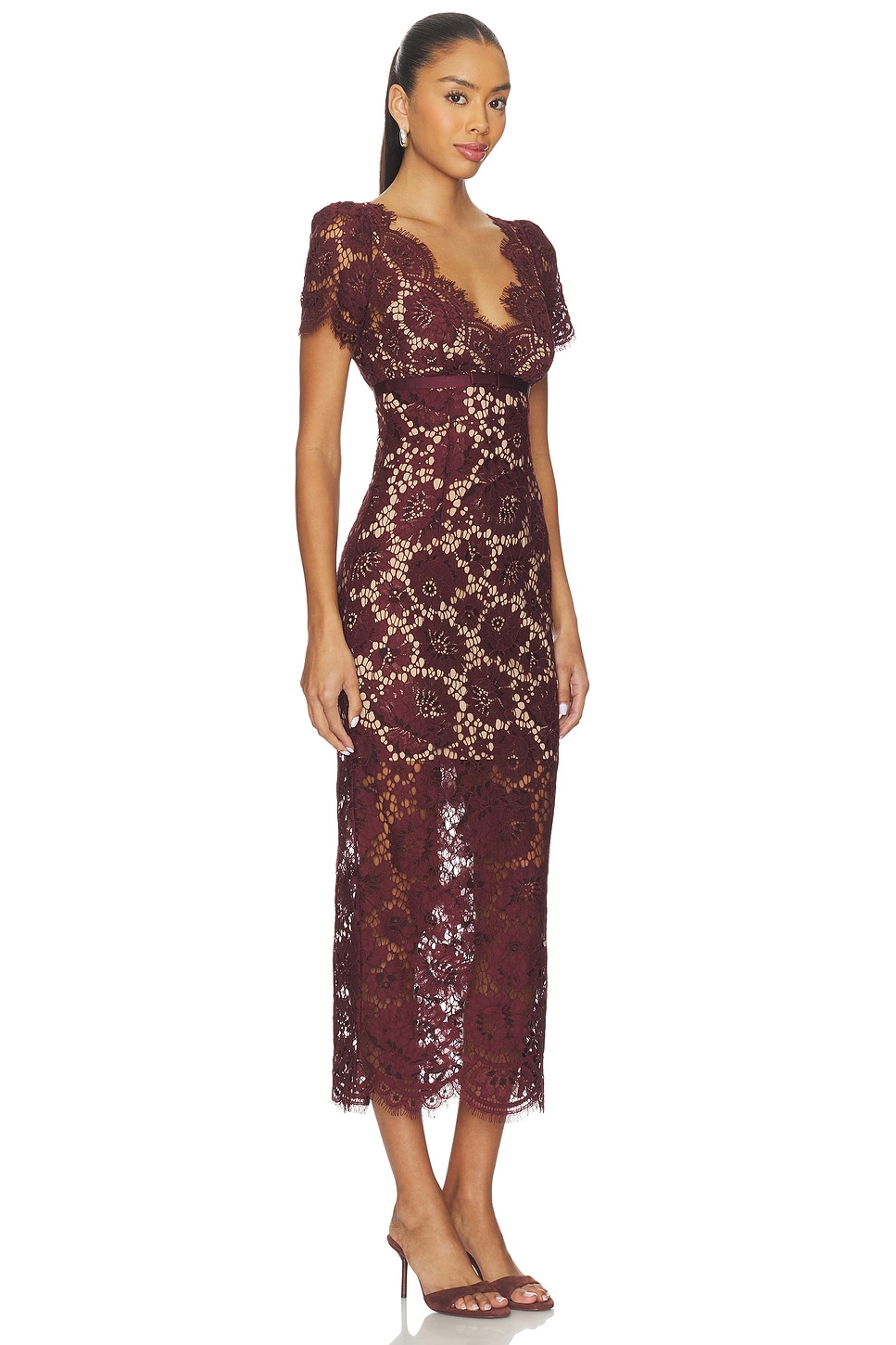 Floral Lace Midi Dress
