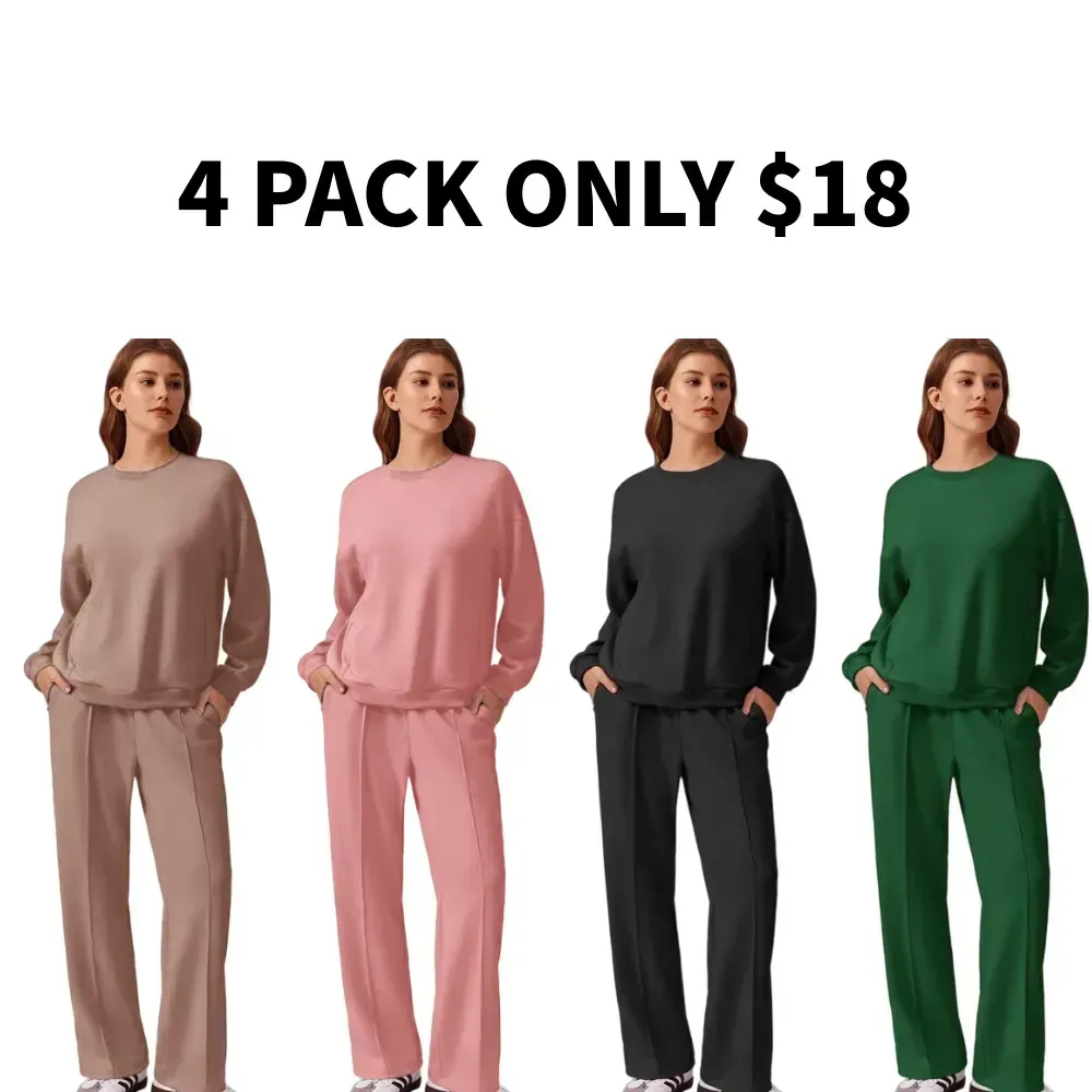8-PACK ONLY $24🔥2-Piece Long Sleeve Sweatshirt🔥