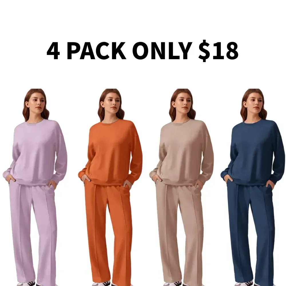 8-PACK ONLY $24🔥2-Piece Long Sleeve Sweatshirt🔥