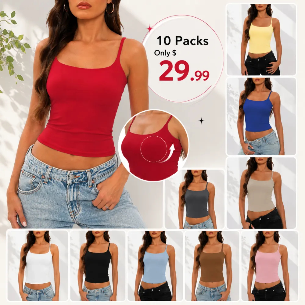 Women Tank Top Adjustable Straps
