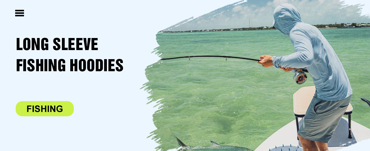 Men's Fishing Hoodie Shirts