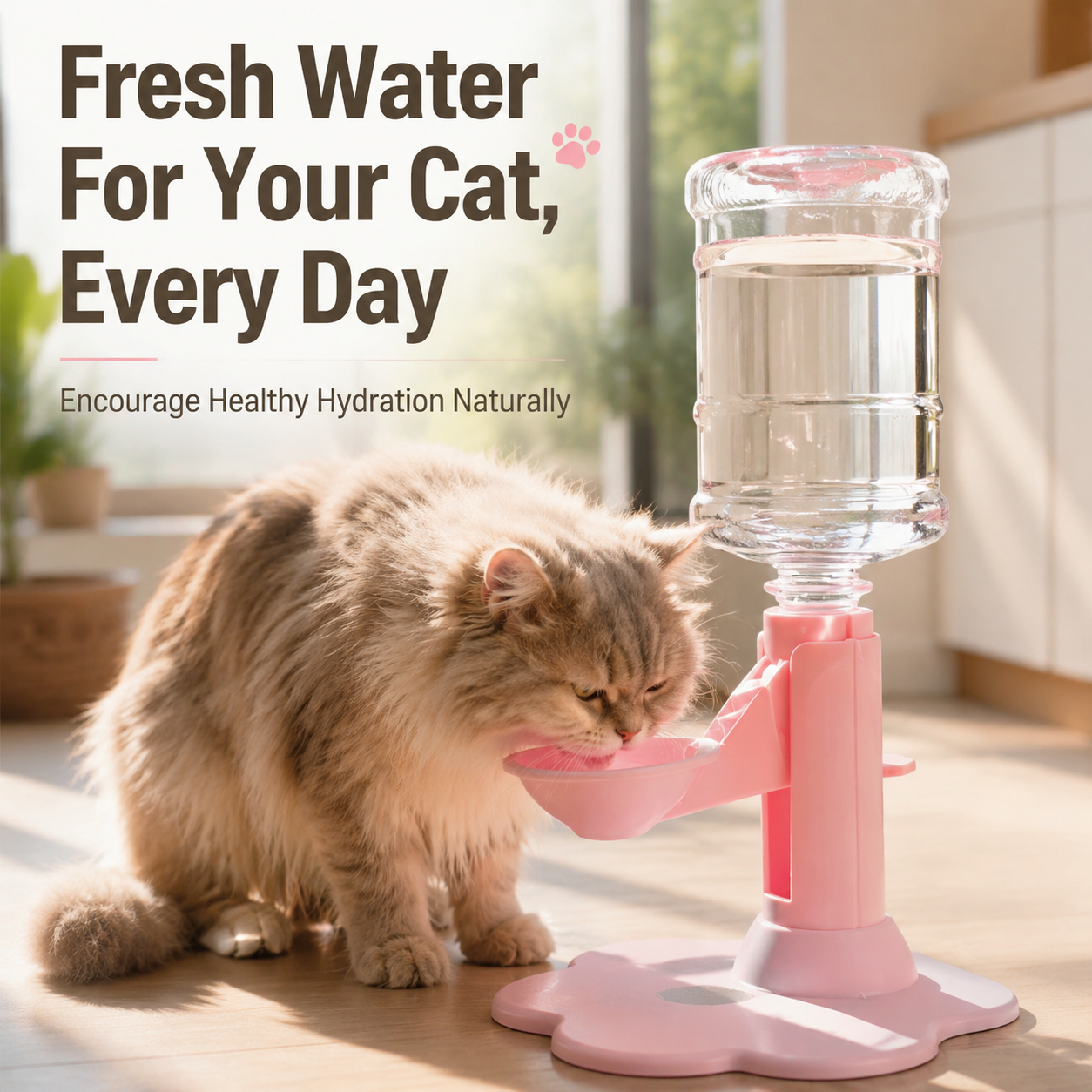 A Stylish Water Station For Your Lovely Cat