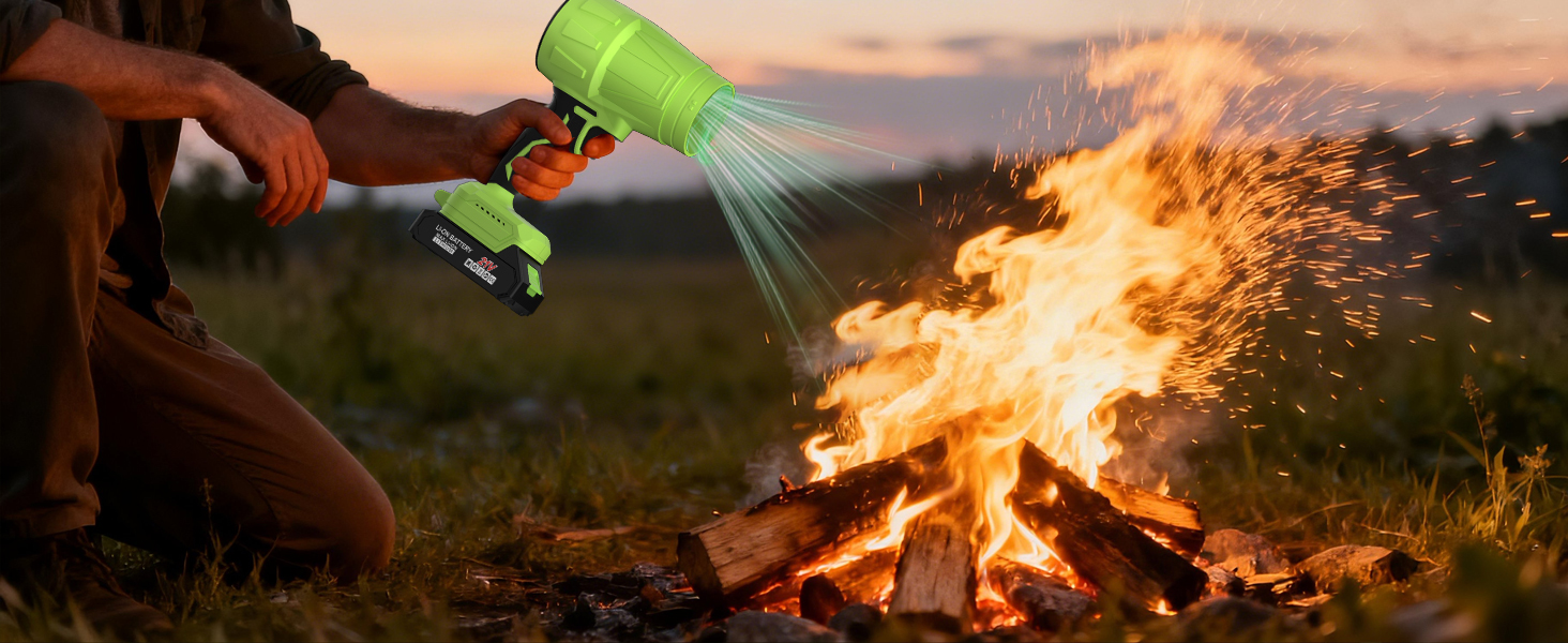 Cordless blower outdoor use