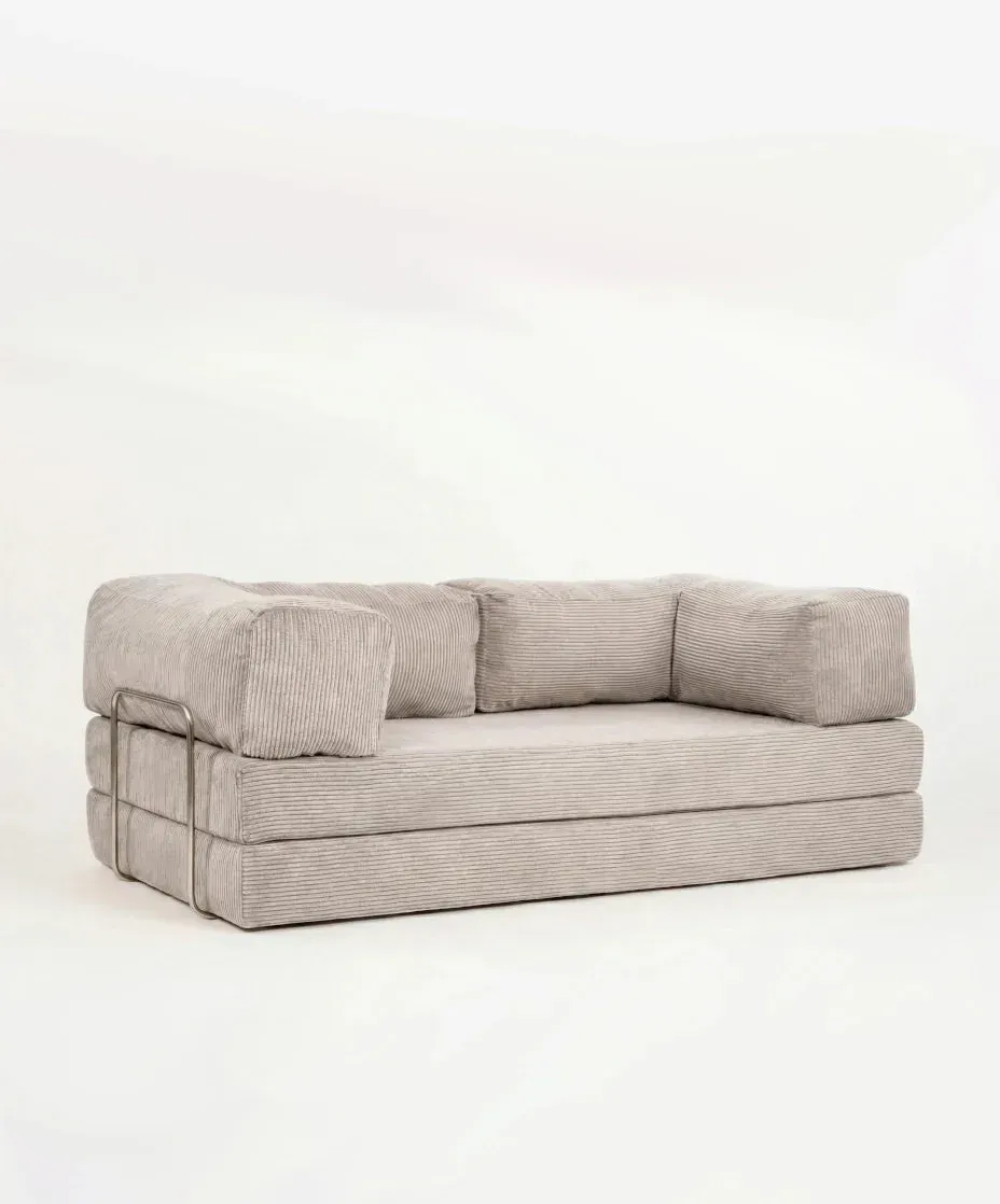 Ovios 58" Oversized Round Chair Lounge Chaise - No Assembly Required Cloud Cuddle Sofa Bed for Living Room, Pink (Plush Corduroy)