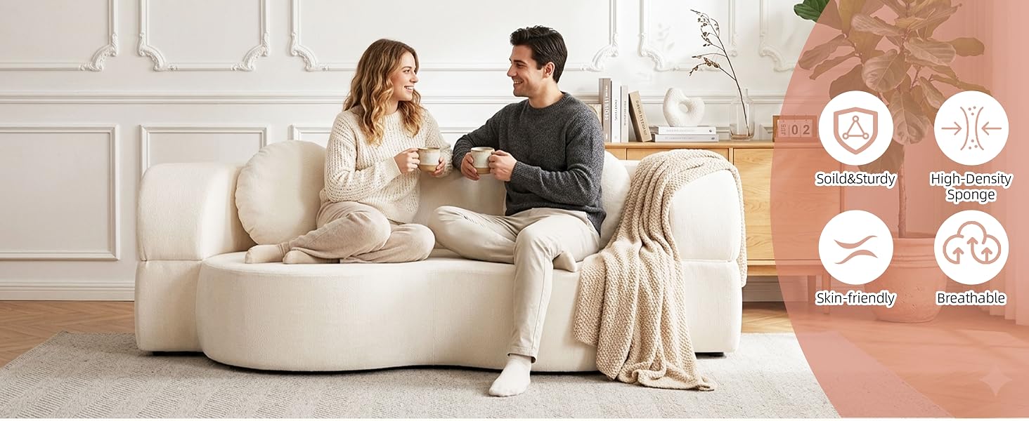 2-in-1 Floor Couch and Mattress Modern Boneless Loveseat Sleeper
