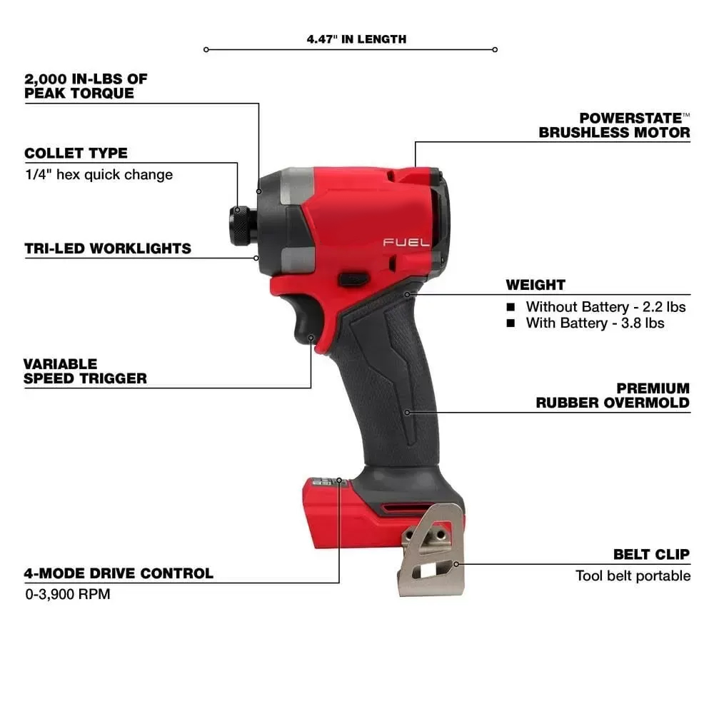 🔥Milwaukee 3697-27 M18 FUEL 18V 7 Tool Cordless Lithium-Ion Combo Kit