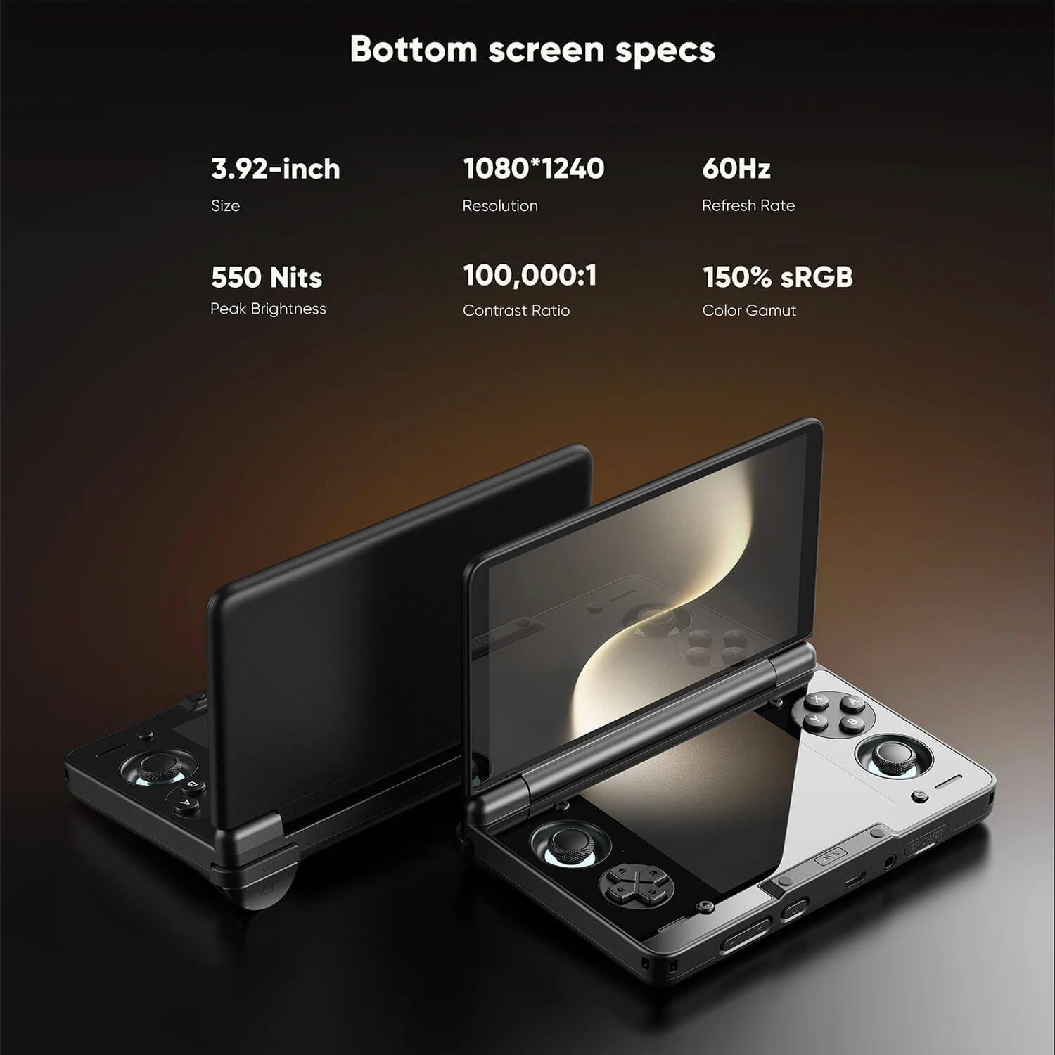 AYN Thor Pro Dual-Screen Clamshell Gaming Handheld | Snapdragon 8 Gen 2 | 6" 120Hz AMOLED Primary Display | 12GB RAM, 256GB Storage | Wi-Fi 7 | Android 13 Retro Console