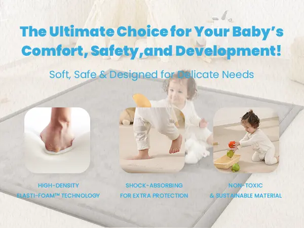 Large Soft Baby Play Mat for Toddlers