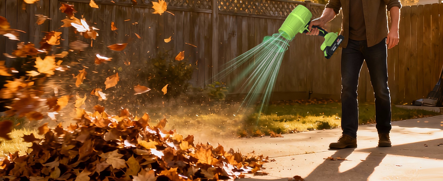 Leaf blower for walkway cleaning