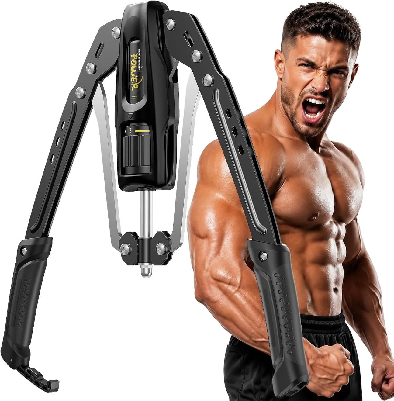 Adjustable Hydraulic Arm & Chest Trainer – Upper Body Workout Equipment