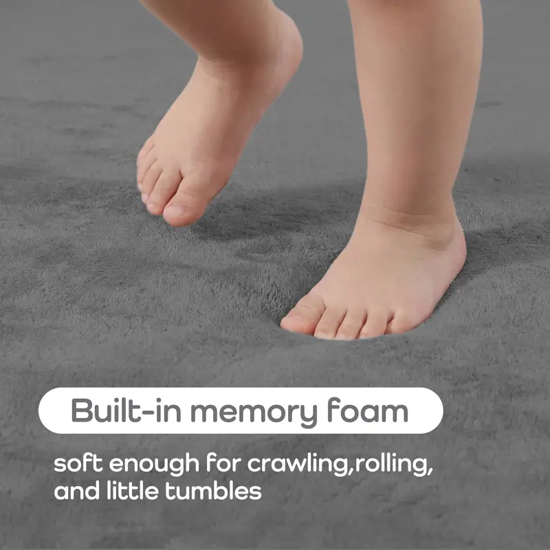 Extra Thick Baby Play Mat – Soft Flannel Crawling Mat for Babies & Toddlers