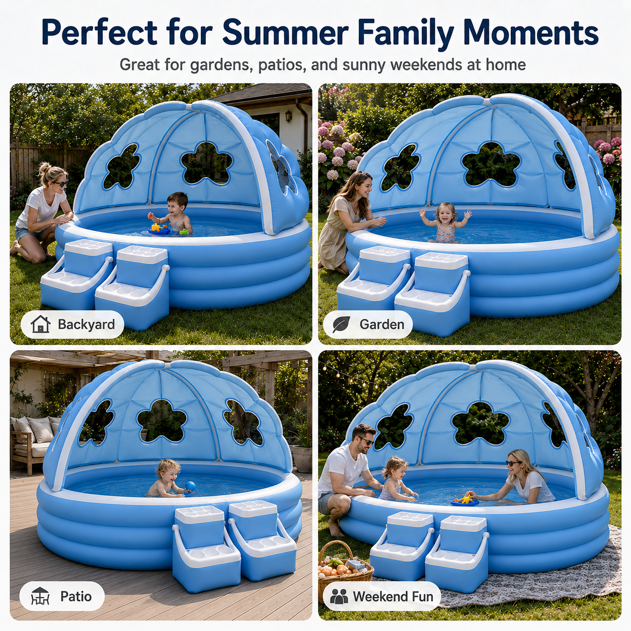 BloomShade™ Inflatable Kids Pool with Canopy