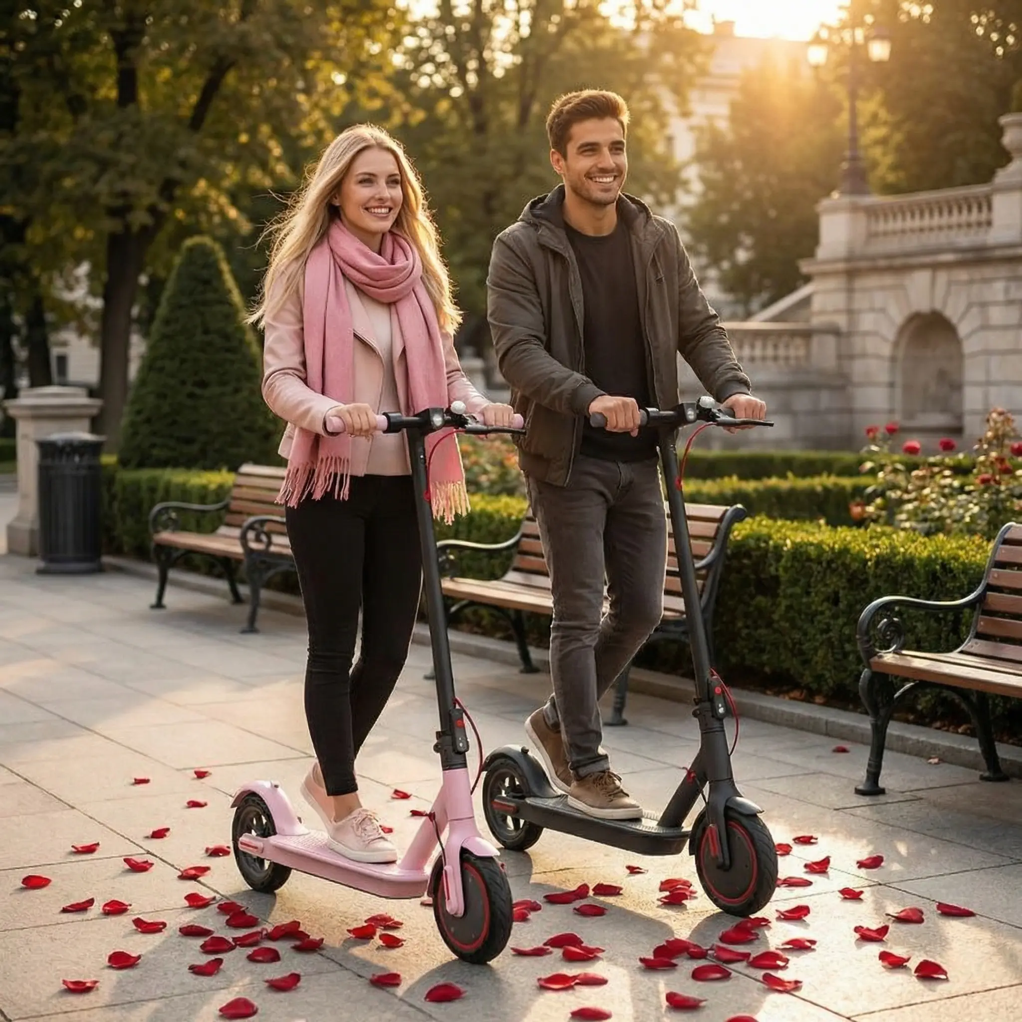 350W Foldable Electric Scooter – 19 MPH, 8.5" Solid Tires & Smart App Control