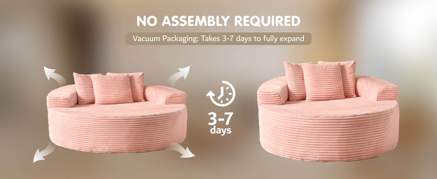 Cloud Sectional Couch with L-Shape Chaise