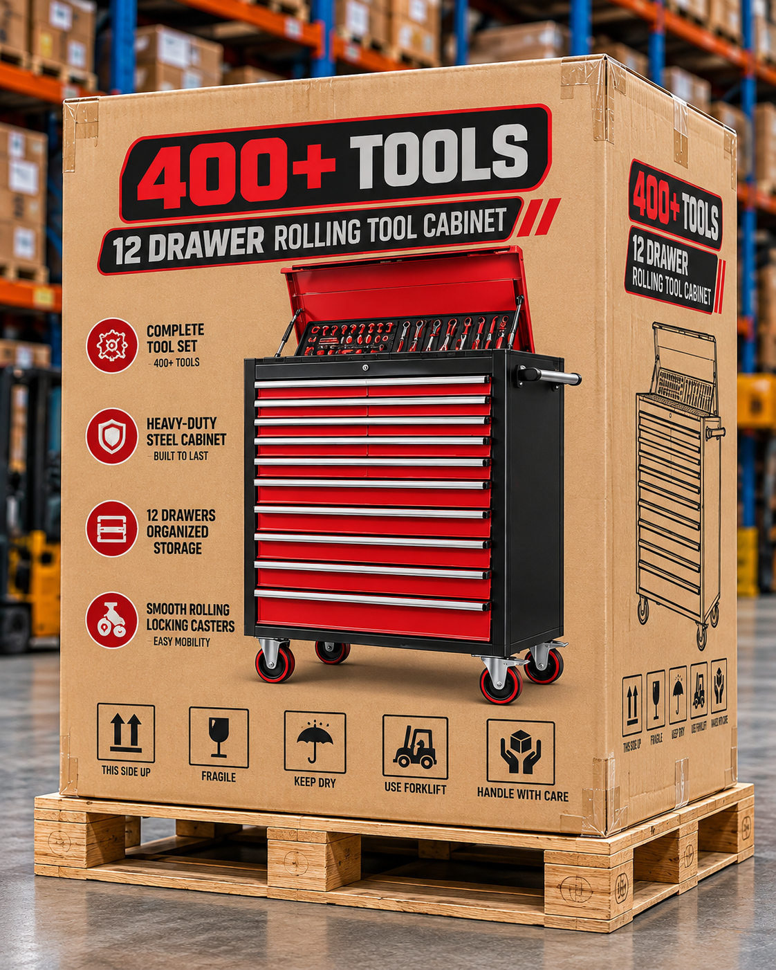 400 plus tool cabinet printed carton concept