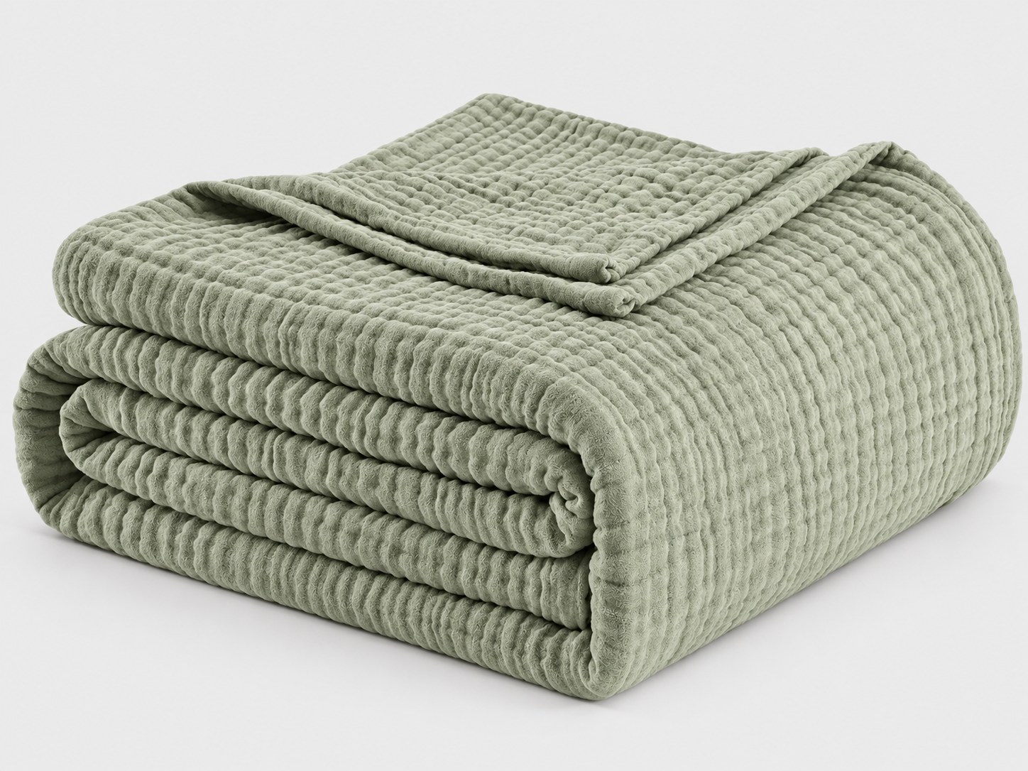 Muslin Blanket 100% Cotton Blanket Throw 50”x65”, Lightweight Breathable Summer Blanket Throw. Supersoft 4-Layer Gauze Throw Blanket for Sofa, Couch, Bed, All-Season Use, Sand