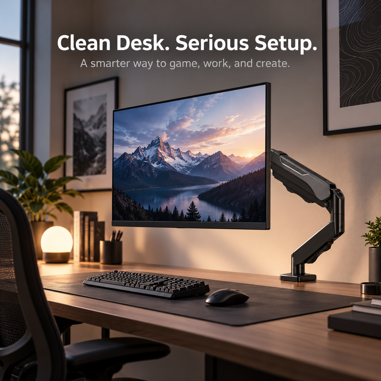 27" Dual-Mode OLED Gaming Monitor with Premium Monitor Arm