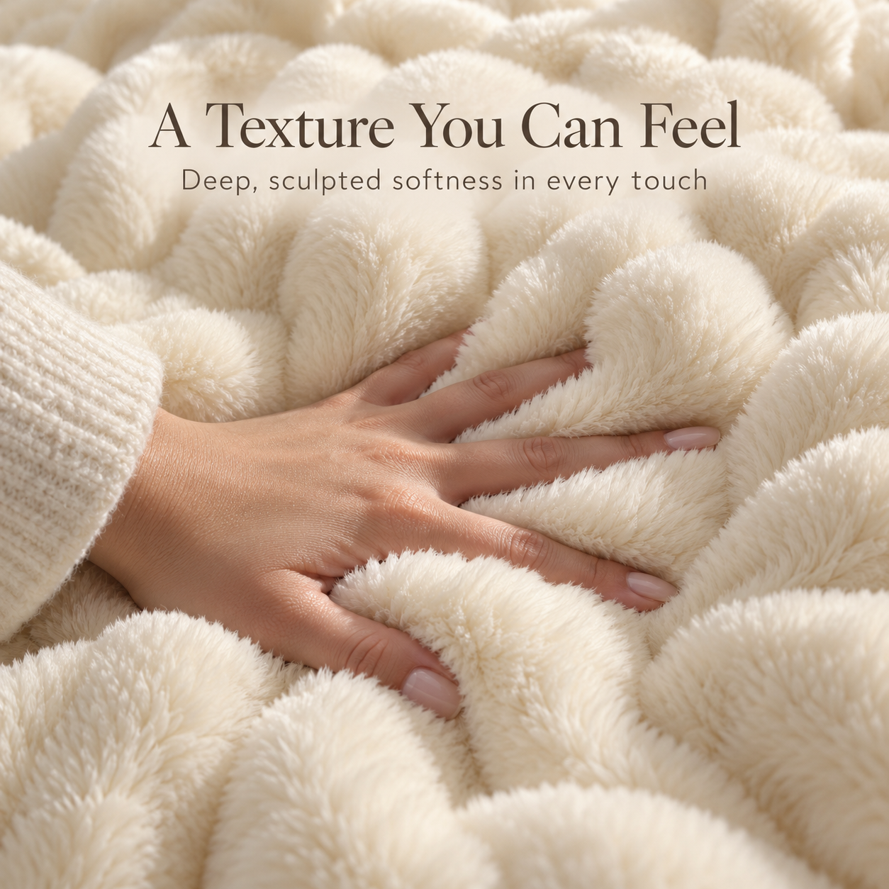 Cloud Bubble Faux Fur Blanket – 700GSM Ultra-Plush Oversized Throw