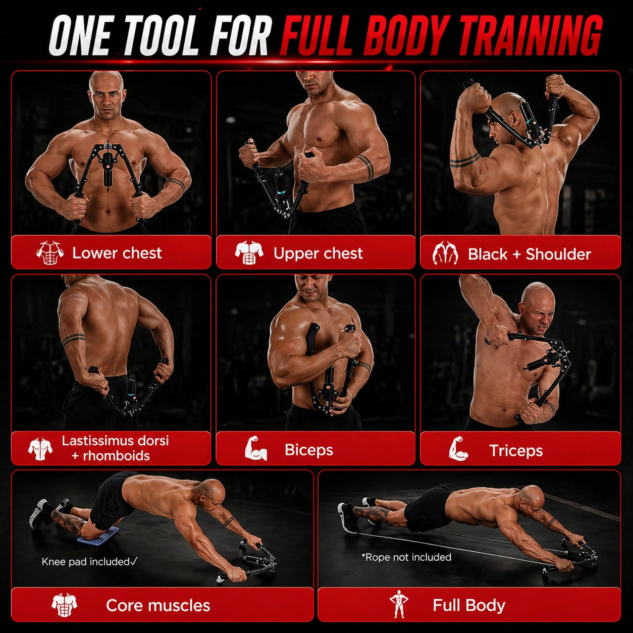 Adjustable Hydraulic Arm & Chest Trainer – Upper Body Workout Equipment