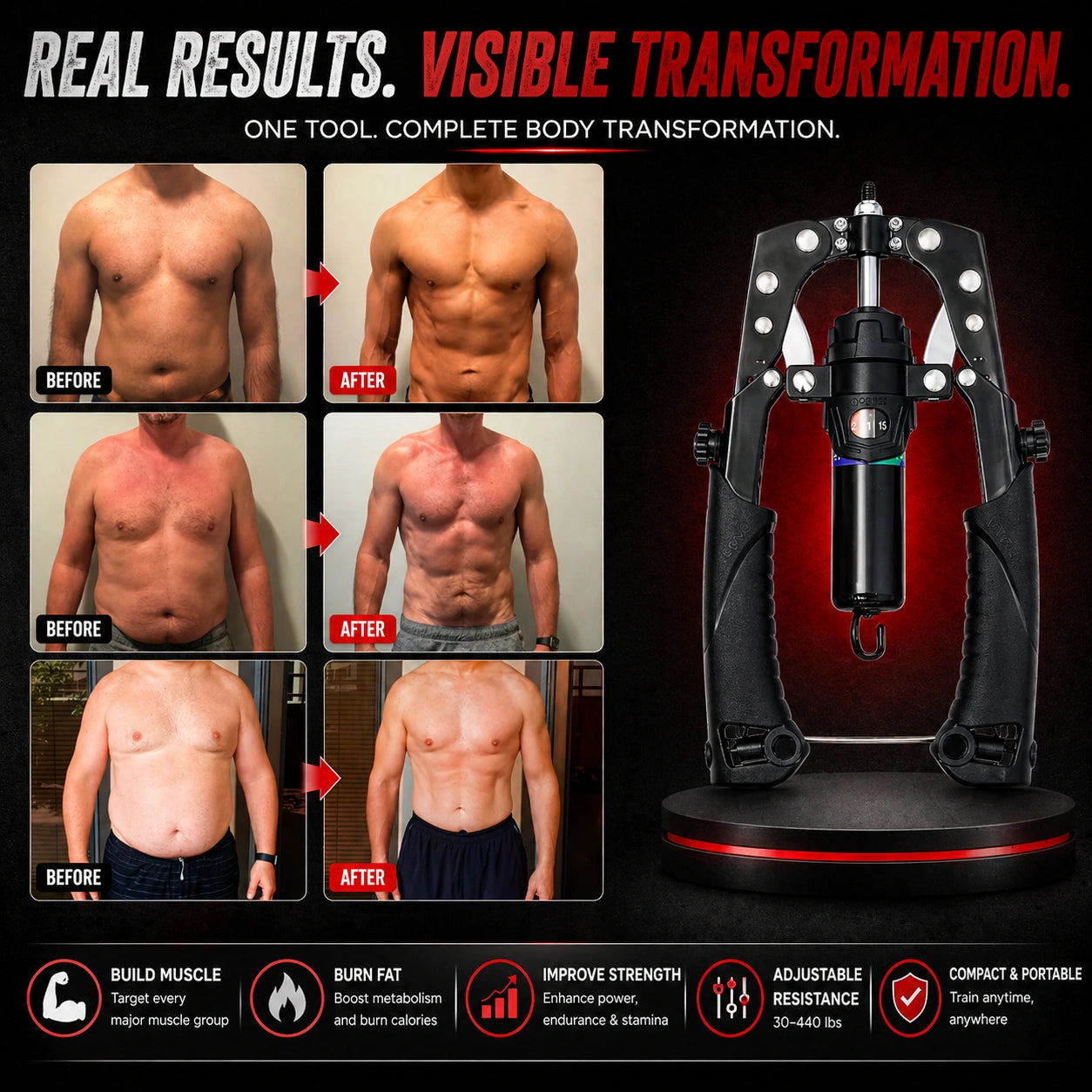 Adjustable Hydraulic Arm & Chest Trainer – Upper Body Workout Equipment