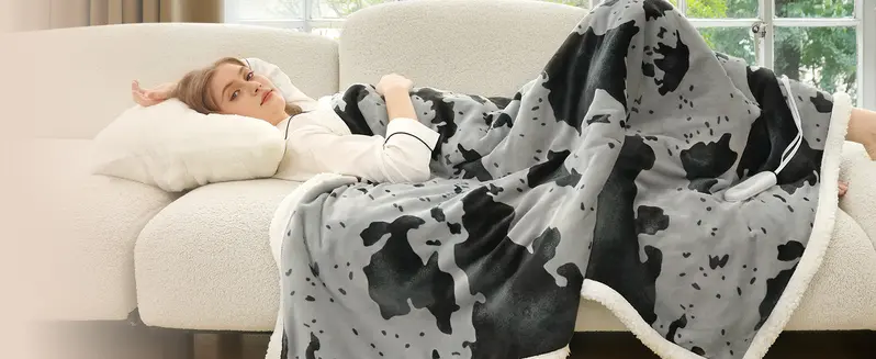 Machine Washable Heated Throw Blanket