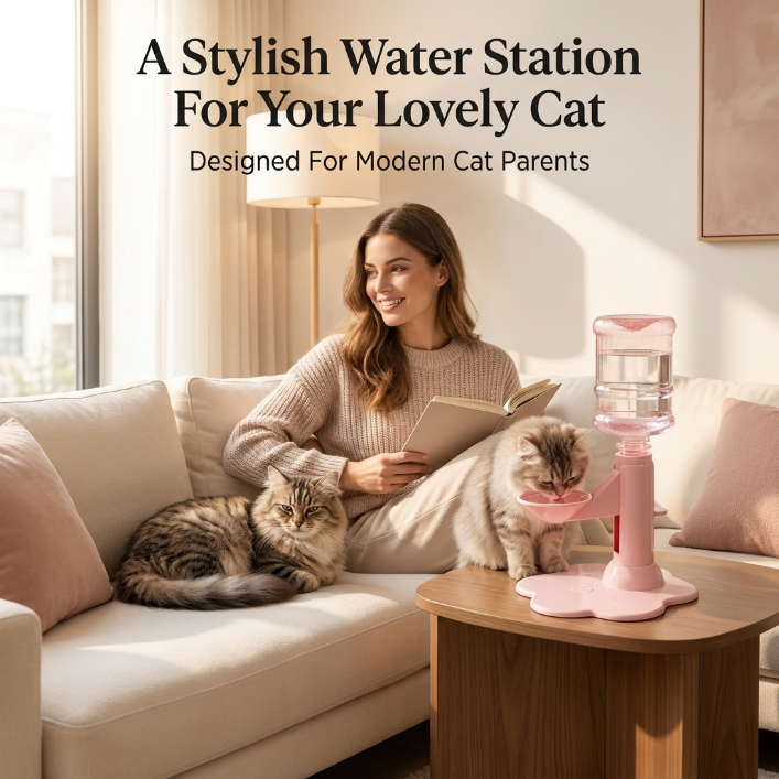 A Stylish Water Station For Your Lovely Cat