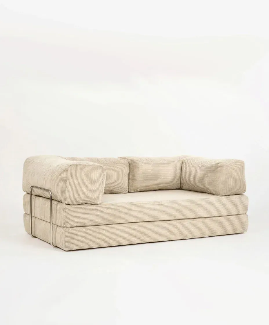 Ovios 58" Oversized Round Chair Lounge Chaise - No Assembly Required Cloud Cuddle Sofa Bed for Living Room, Pink (Plush Corduroy)