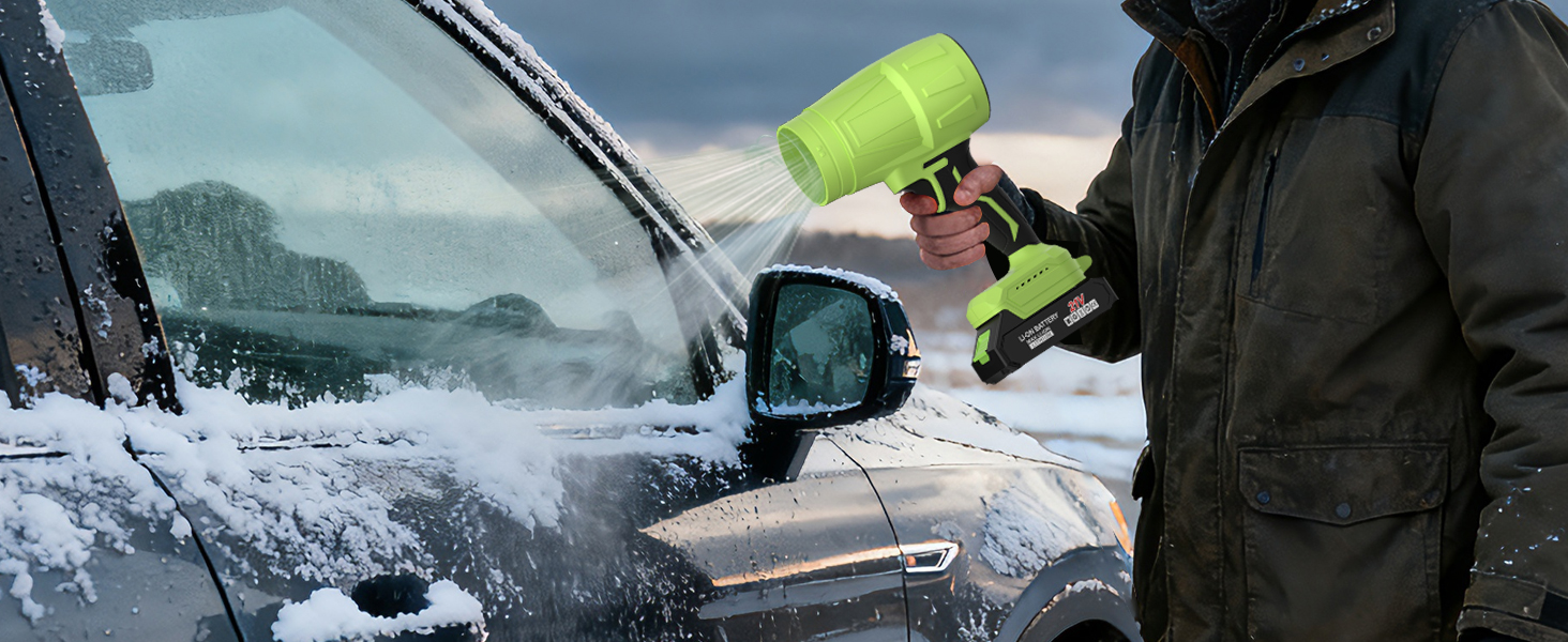 Leaf blower for vehicle cleaning